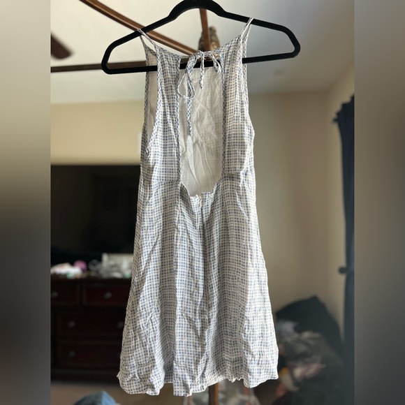 Urban Outfitters Mini Checkered Halter Open Back Dress - Picture 5 of 8